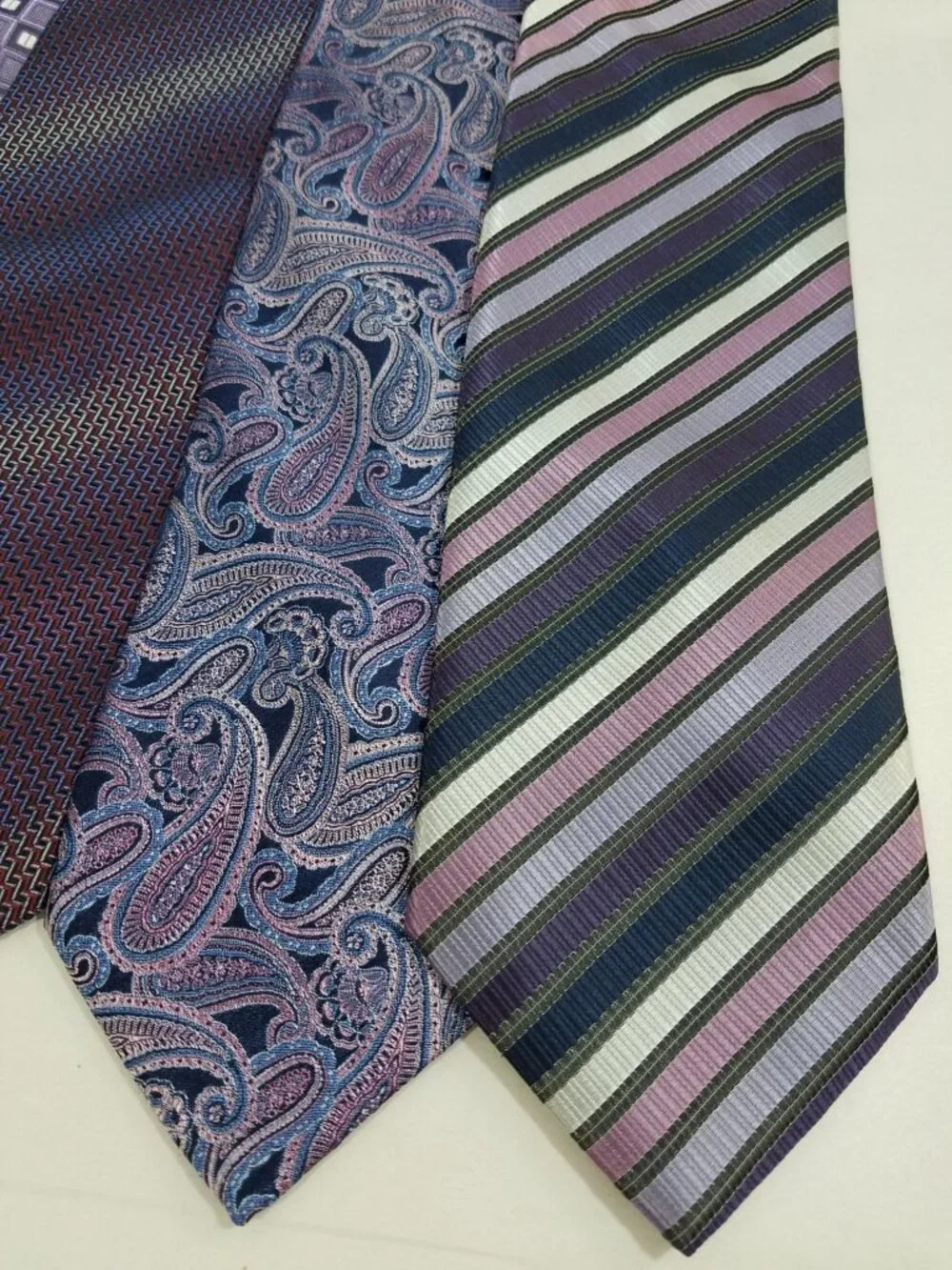 Set Of 4 Mens Silk Ties By Pronto Uomo Croft & Barrow Bergamo